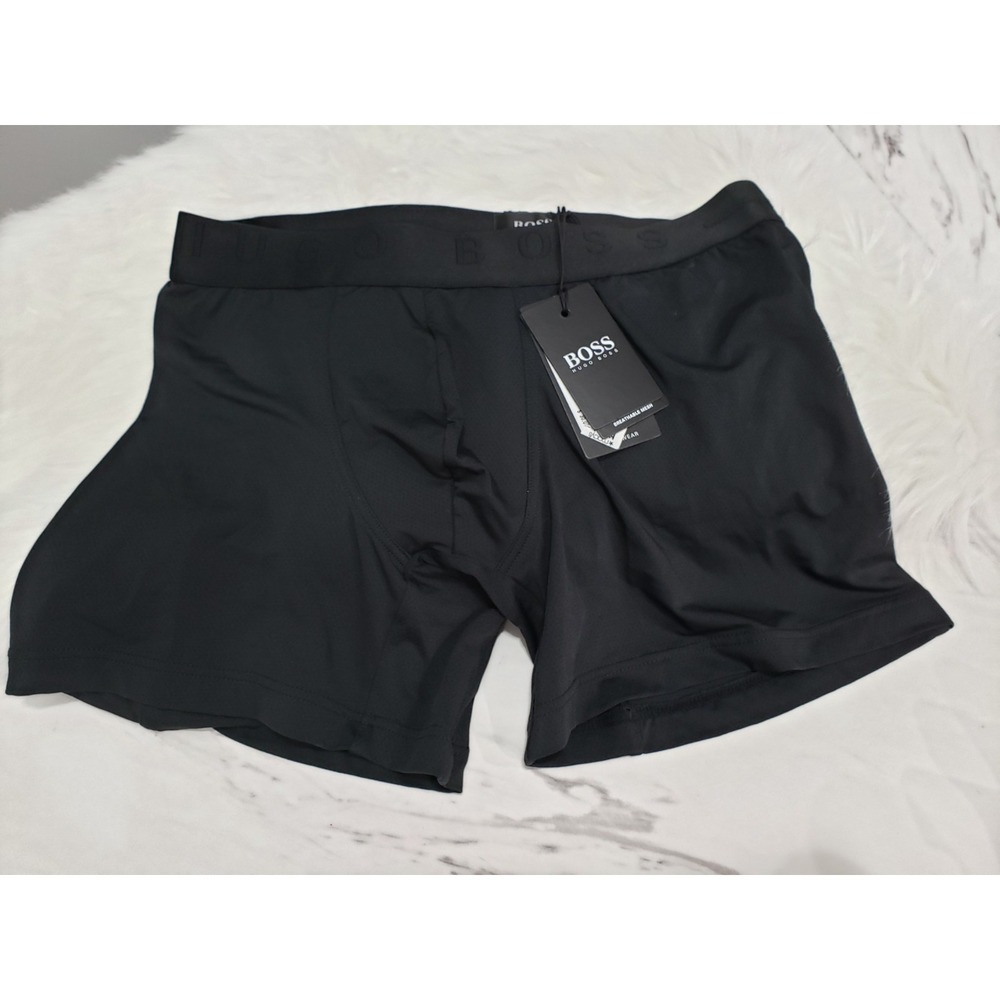 NEW SIZE SMALL Hugo Boss Boxer Brief Cloud BLACK MENS UNDERWEAR